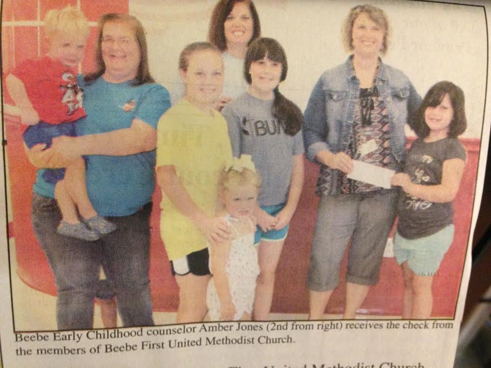 Beebe First United Methodist VBS Members Donate to BEC