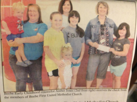 Beebe First United Methodist VBS Members Donate to BEC